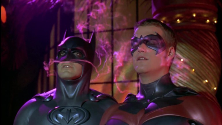 George Clooney and Chris O'Donnell as Batman and Robin