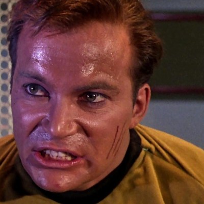 Evil James Tiberus Kirk on Star Trek.
