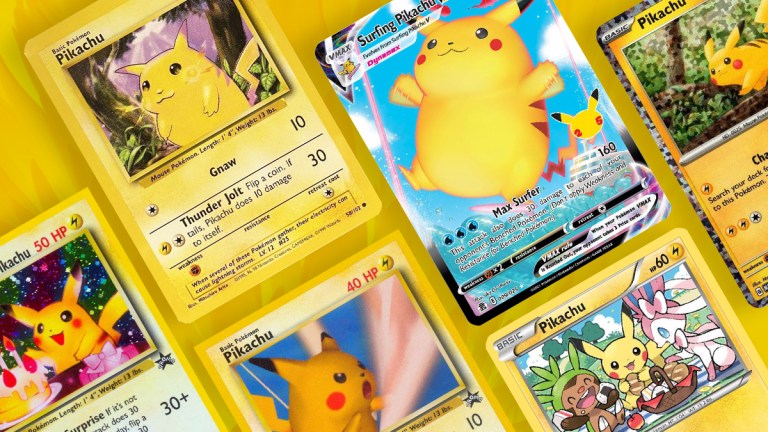 A collection of Pikachu cards