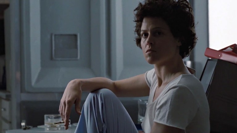 Sigourney Weaver as Ellen Ripley in Aliens.