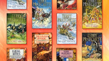 Various Josh Kirby-designed Terry Pratchett Discworld book titles