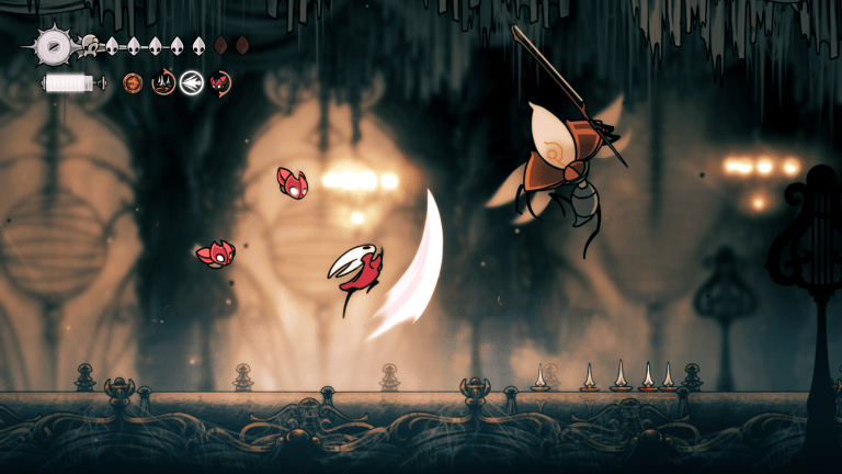 An screengrab from the game Hollow Knight: Silksong.